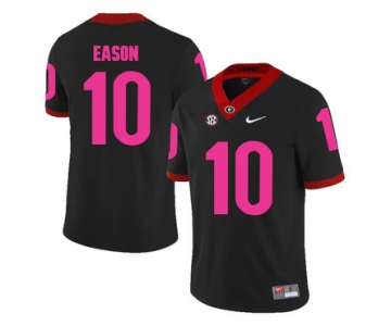 Georgia Bulldogs 10 Jacob Eason Black Breast Cancer Awareness College Football Jersey