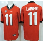 Georgia Bulldogs #11 Greyson Lambert Red 2015 College Football Nike Limited Jersey