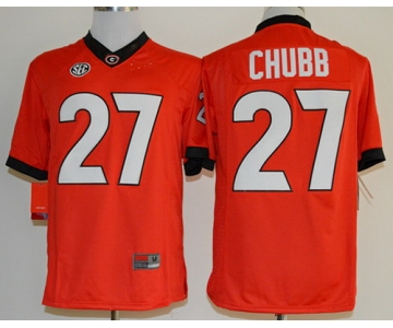 Georgia Bulldogs #27 Nick Chubb 2014 Red Limited Jersey