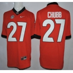 Georgia Bulldogs #27 Nick Chubb Red 2015 College Football Nike Limited Jersey