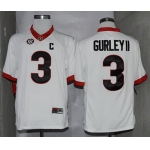 Georgia Bulldogs #3 Todd Gurley II 2014 White Limited Jersey
