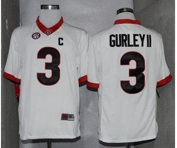 Georgia Bulldogs #3 Todd Gurley II 2014 White Limited Jersey