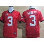 Georgia Bulldogs #3 Todd Gurley Red Jersey