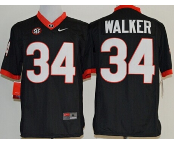 Georgia Bulldogs #34 Herschel Walker 2014 Black Limited Jersey