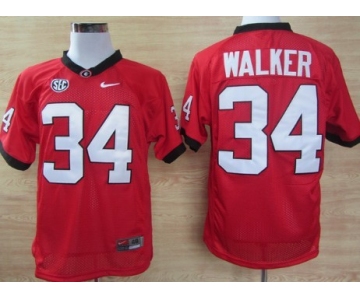 Georgia Bulldogs #34 Herschel Walker Red Jersey