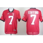 Georgia Bulldogs #7 Matthew Stafford Red C Patch Jersey