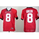 Georgia Bulldogs #8 A.J. Green Red Jersey