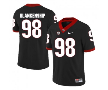 Georgia Bulldogs #98 Rodrigo Blankenship Black College Football Jersey