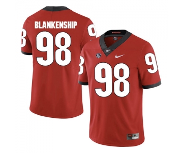 Georgia Bulldogs #98 Rodrigo Blankenship Red College Football Jersey