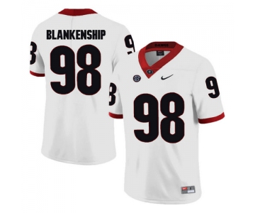 Georgia Bulldogs #98 Rodrigo Blankenship White College Football Jersey