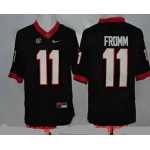 Men's Georgia Bulldogs #11 Jake Fromm Black Limited College Football Stitched Nike NCAA Jersey