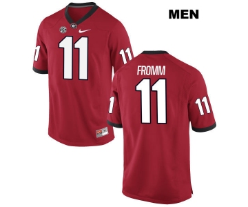 Men's Georgia Bulldogs #11 Jake Fromm Red Stitched NCAA Nike College Football Jersey