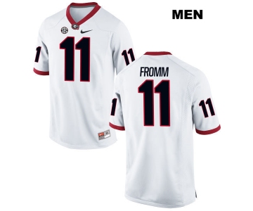 Men's Georgia Bulldogs #11 Jake Fromm White Stitched NCAA Nike College Football Jersey