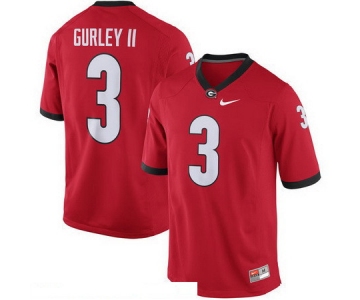 Men's Georgia Bulldogs #3 Todd Gurley II Red Stitched College Football 2016 Nike NCAA Jersey