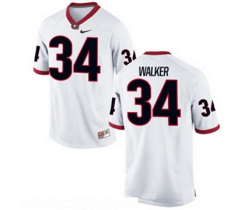 Men's Georgia Bulldogs #34 Herschel Walker White Stitched College Football 2016 Nike NCAA Jersey