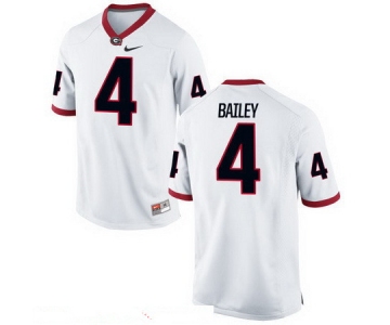 Men's Georgia Bulldogs #4 Champ Bailey White Stitched College Football 2016 Nike NCAA Jersey