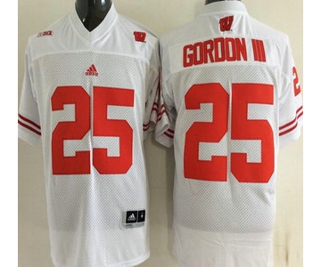 Wisconsin Badgers #25 Golden Tate III White College Football Jersey