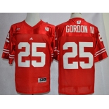 Wisconsin Badgers #25 Melvin Gordon III Red Jersey