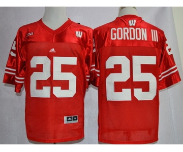 Wisconsin Badgers #25 Melvin Gordon III Red Jersey