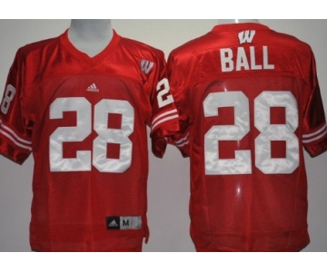 Wisconsin Badgers #28 Montee Ball Red Jersey