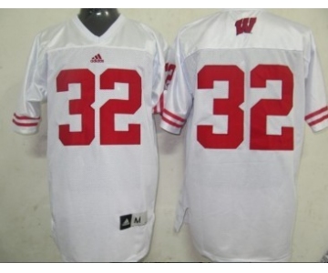 Wisconsin Badgers #32 John Clay White Jersey