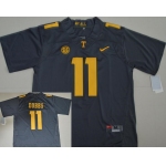 Men's Tennessee Volunteers #11 Joshua Dobbs Gray Stitched NCAA Nike College Football Jersey