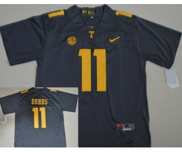 Men's Tennessee Volunteers #11 Joshua Dobbs Gray Stitched NCAA Nike College Football Jersey