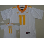 Men's Tennessee Volunteers #11 Joshua Dobbs White Stitched NCAA Nike College Football Jersey