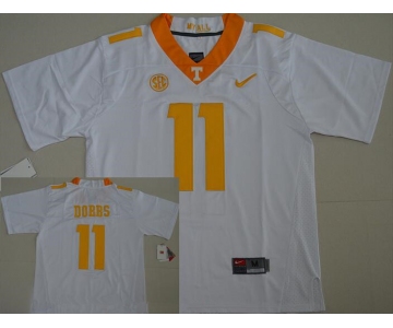 Men's Tennessee Volunteers #11 Joshua Dobbs White Stitched NCAA Nike College Football Jersey