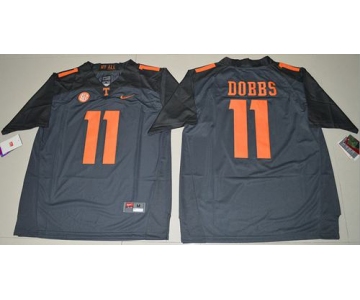 Tennessee Vols #11 Joshua Dobbs Grey Limited Stitched NCAA Jersey