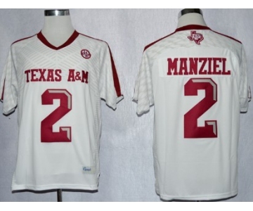 Texas A&M Aggies #2 Johnny Manziel 2013 White Jersey