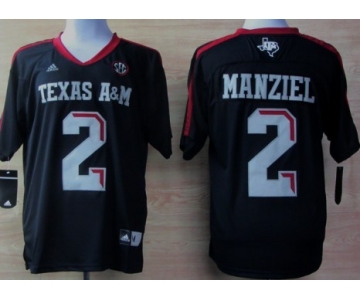 Texas A&M Aggies #2 Johnny Manziel Black Jersey