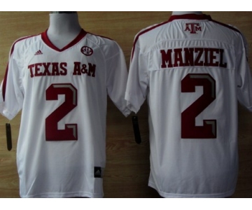 Texas A&M Aggies #2 Johnny Manziel White Jersey