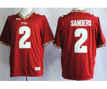 Florida State Seminoles #2 Deion Sanders 2013 Red Jersey