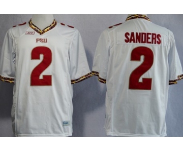 Florida State Seminoles #2 Deion Sanders 2013 White Jersey