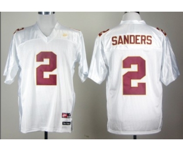 Florida State Seminoles #2 Deion Sanders White Jersey