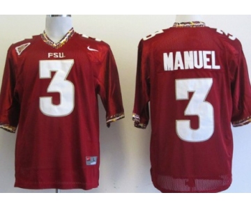 Florida State Seminoles #3 E.J. Manuel Red Jersey