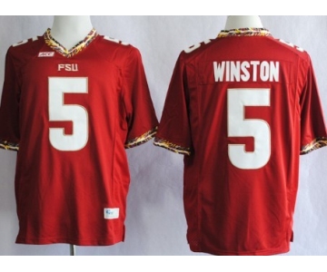 Florida State Seminoles #5 Jameis Winston 2013 Red Jersey