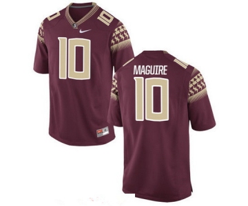 Men's Florida State Seminoles #10 Sean Maguire Red Stitched College Football 2016 Nike NCAA Jersey