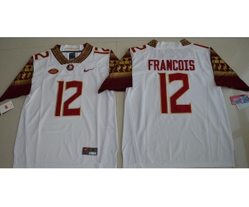 Men's Florida State Seminoles #12 Deondre Francois White Stitched College Football 2016 Nike NCAA Jersey