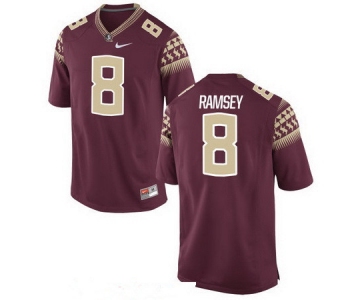 Men's Florida State Seminoles #8 Jalen Ramsey Red Stitched College Football 2016 Nike NCAA Jersey