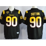 Arizona State Sun Devis #90 Will Sutton 2013 Black Jersey