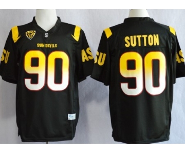 Arizona State Sun Devis #90 Will Sutton 2013 Black Jersey