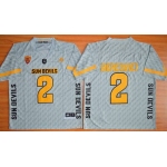 Men's Arizona State Sun Devils #2 Mike Bercovici Gray Desert Ice 2015 College Football Jersey