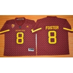 Men's Arizona State Sun Devils #8 D.J. Foster Red Desert Ice 2015 College Football Jersey