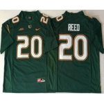 Men's Miami Hurricanes #20 Ed Reed Green Stitched NCAA Nike College Football Jersey
