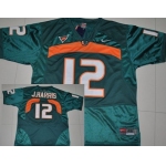 Miami Hurricanes #12 Jacory Harris Green Jersey