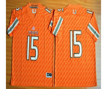 Miami Hurricanes #15 Brad Kaaya Orange 2015 College Football Jersey