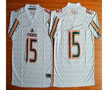 Miami Hurricanes #15 Brad Kaaya White 2015 College Football Jersey