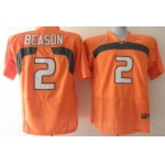Miami Hurricanes #2 Jon Beason Orange Jersey